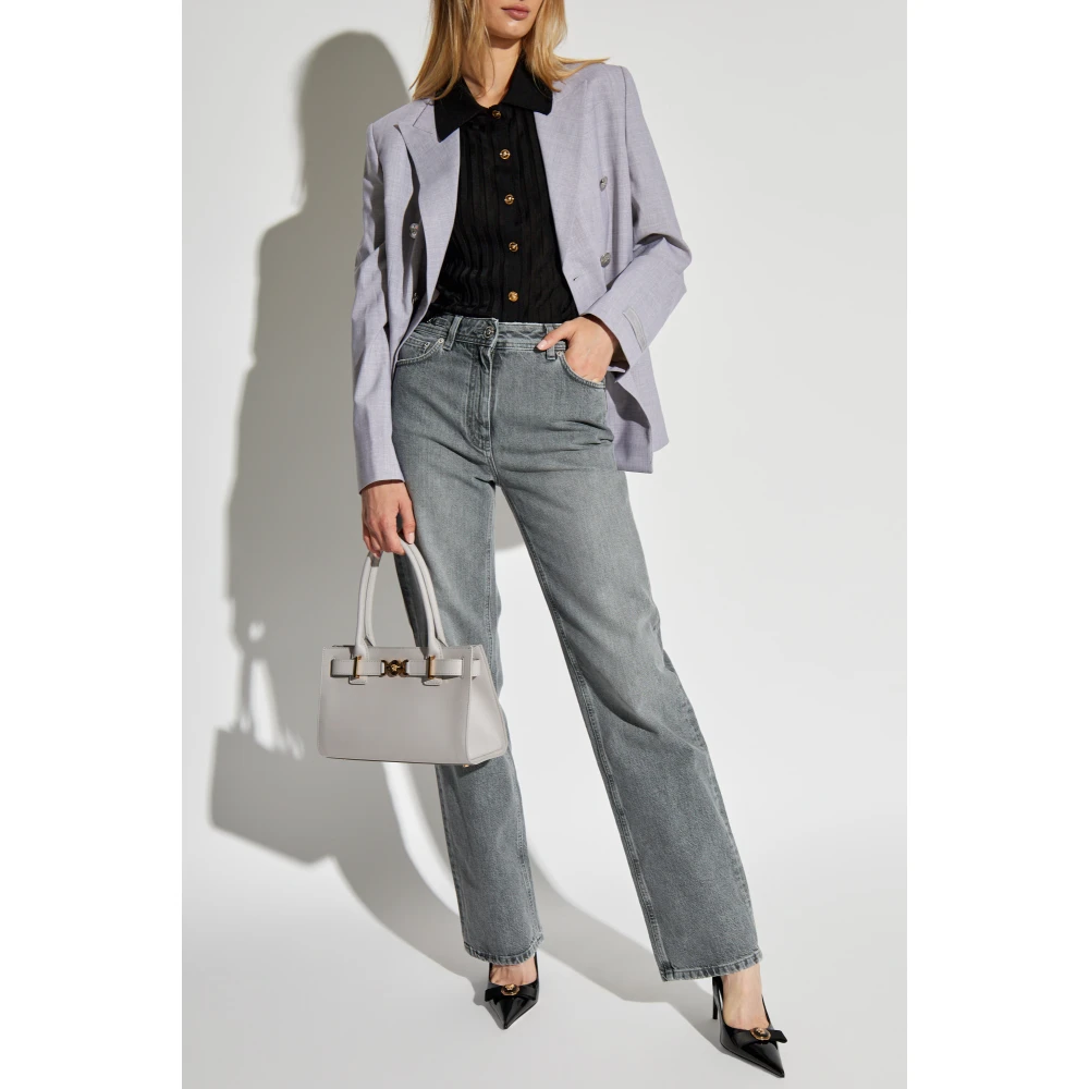 Versace Gestreepte top Black Dames