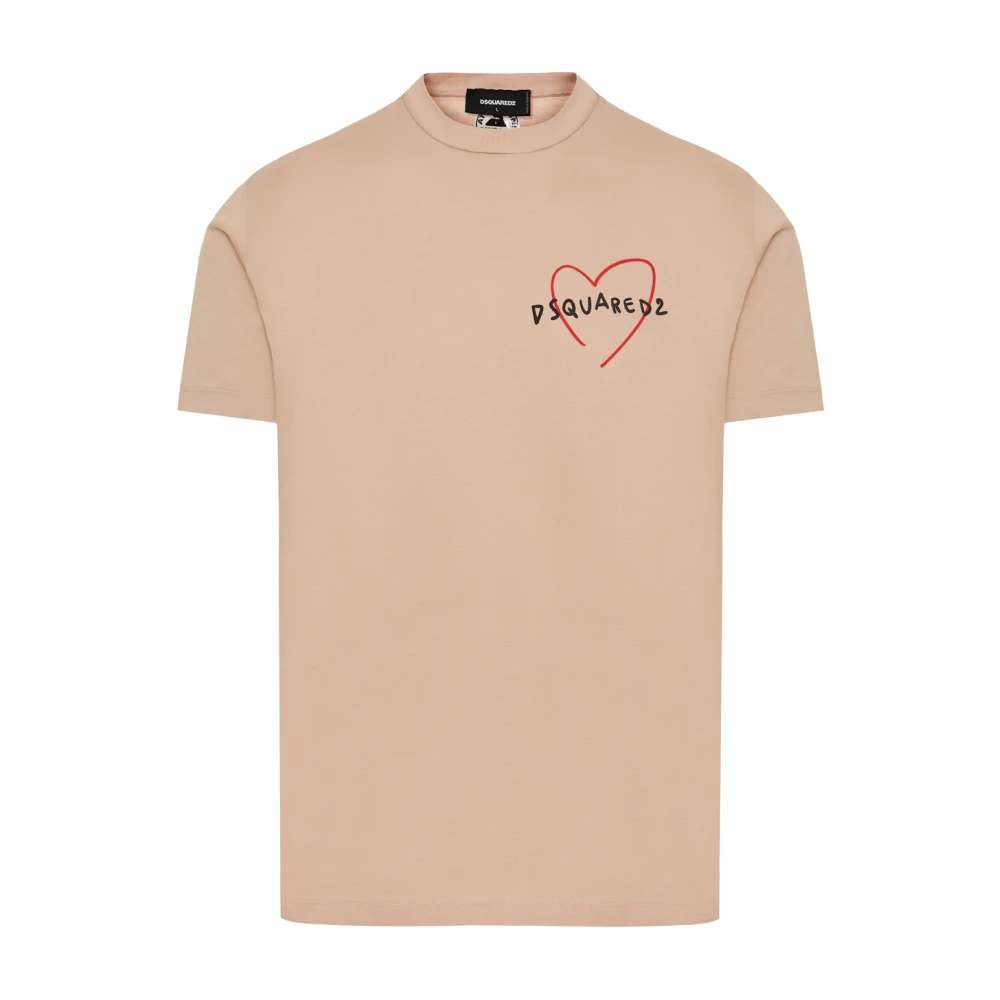 Dsquared2 Italiaans Katoenen T-shirt Pink Heren