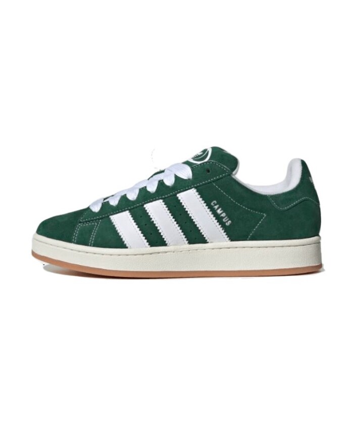 baskets-campus-vert-fonce-et-blanc-nuage