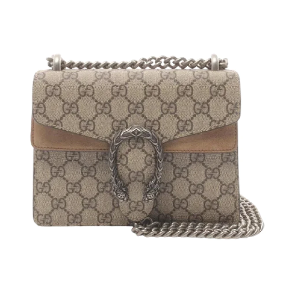 Gucci Vintage Pre-owned Plastic gucci-bags Beige Dames