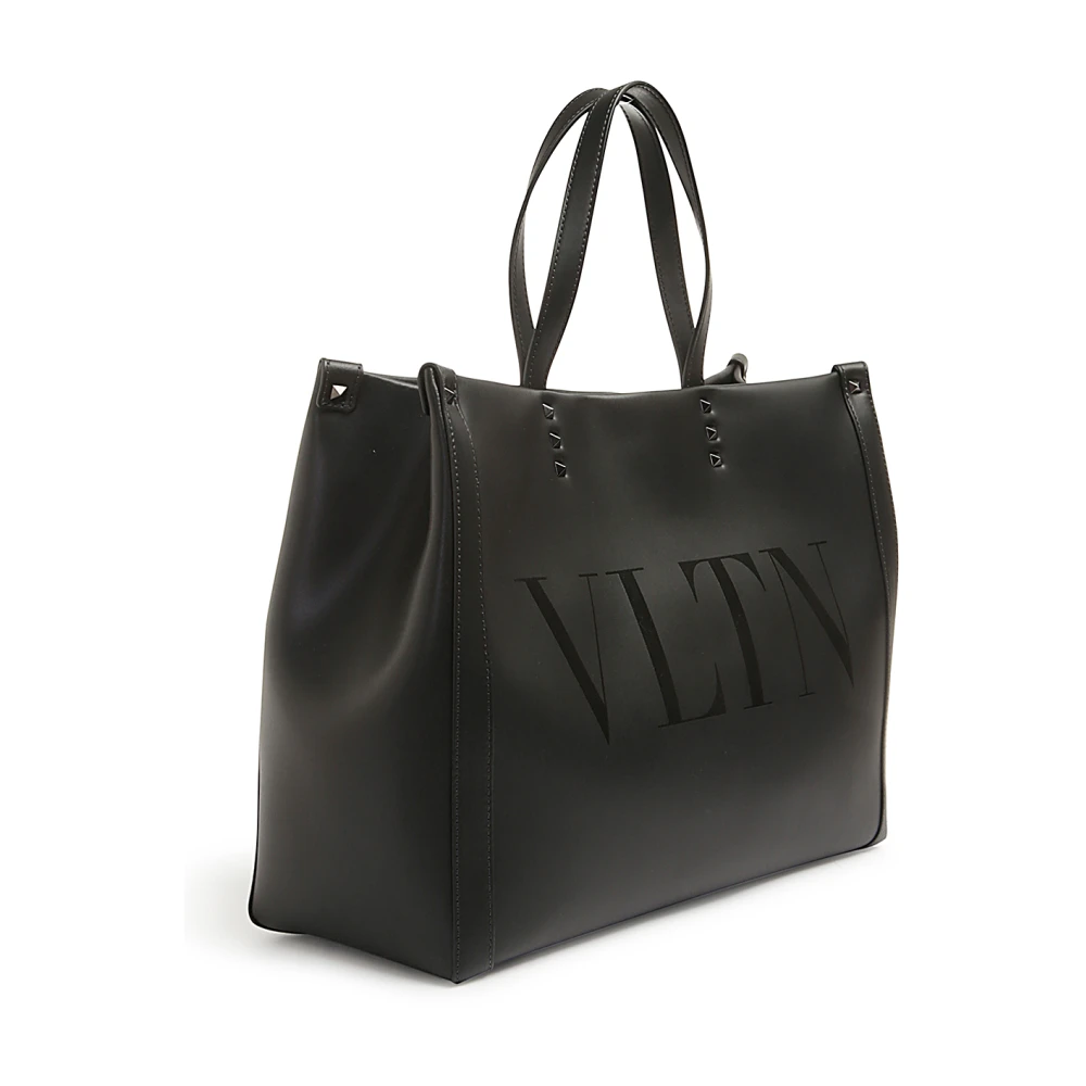 Valentino Garavani Zwarte Tote Tas met Rockstud Decoratie Black Heren