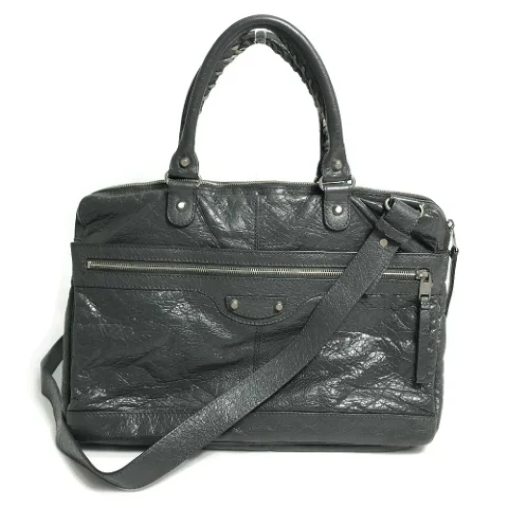 Balenciaga Vintage Pre-owned Leather handbags Black Heren