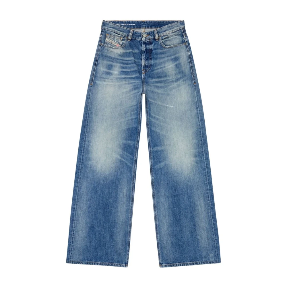 Diesel Elegante katoenen broek voor vrouwen Blue Dames