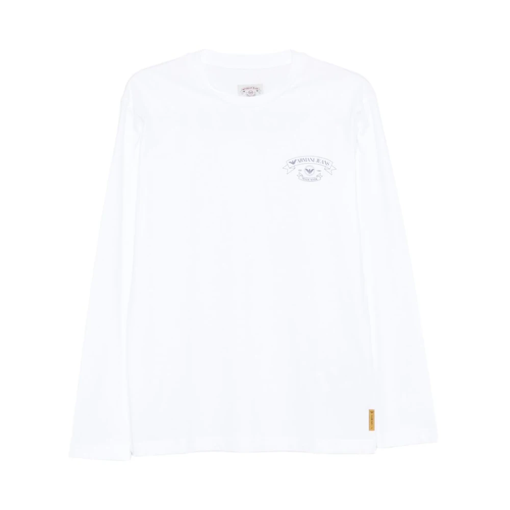 Emporio Armani Hombre Blanco - Camiseta De Punto De Algodón Elástico - Tops - Xl