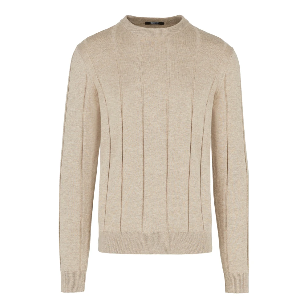 Bomboogie Men's Beige Crew Neck Jumper In Wool And Cashmere - Round-Neck Knitwear - L - Knitwear