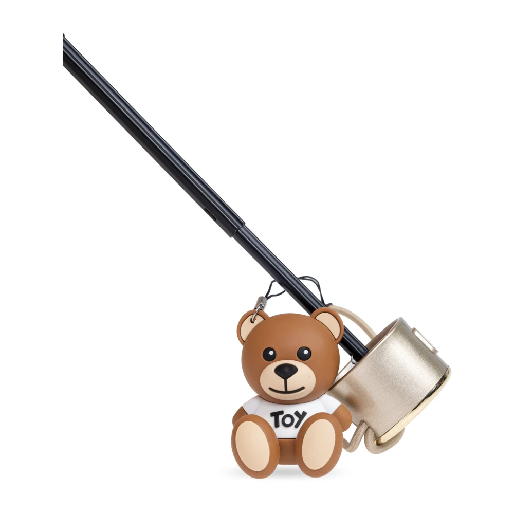 Moschino Paraplu met logo Beige Unisex