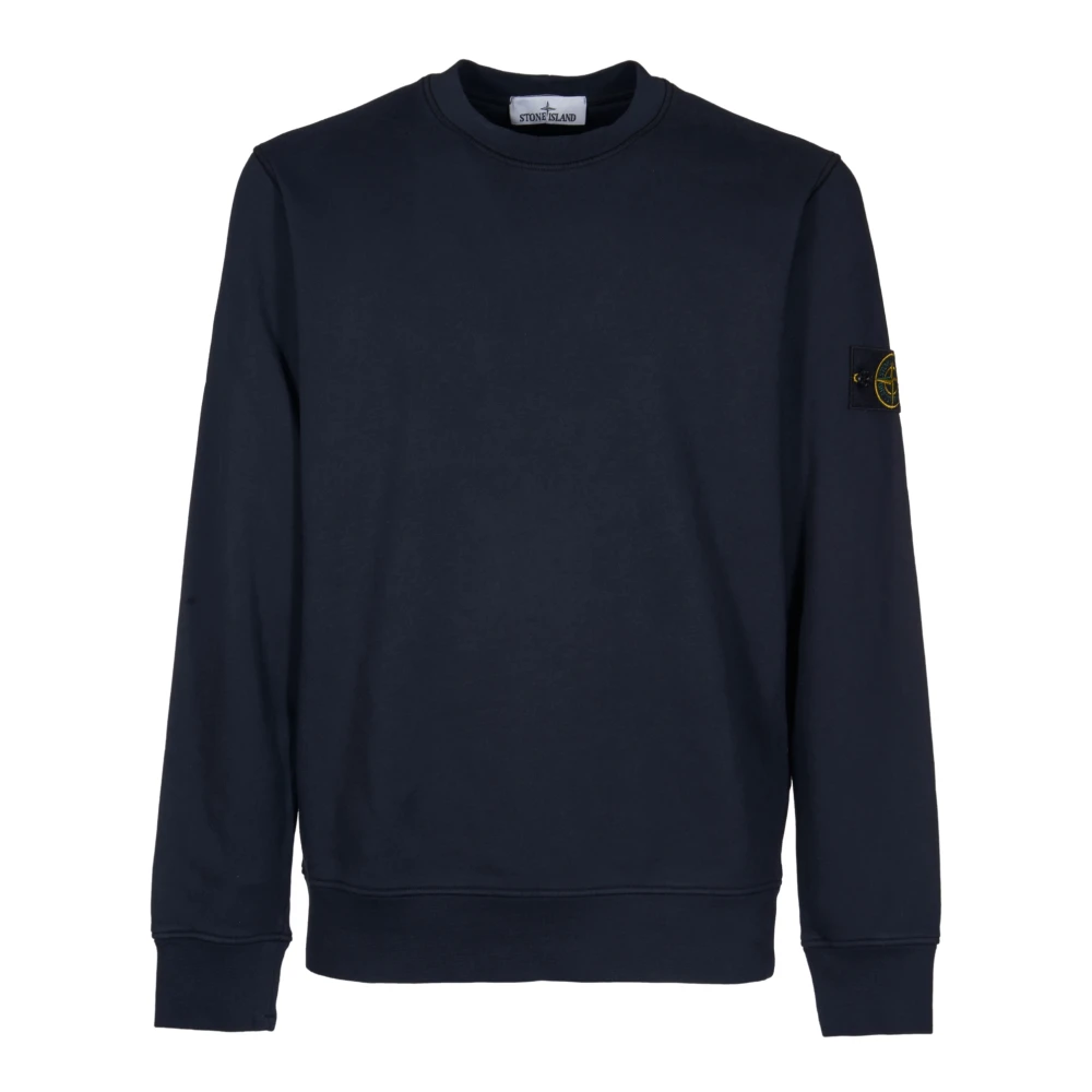 Stone Island Biologische katoenen ronde hals trui Blue Heren