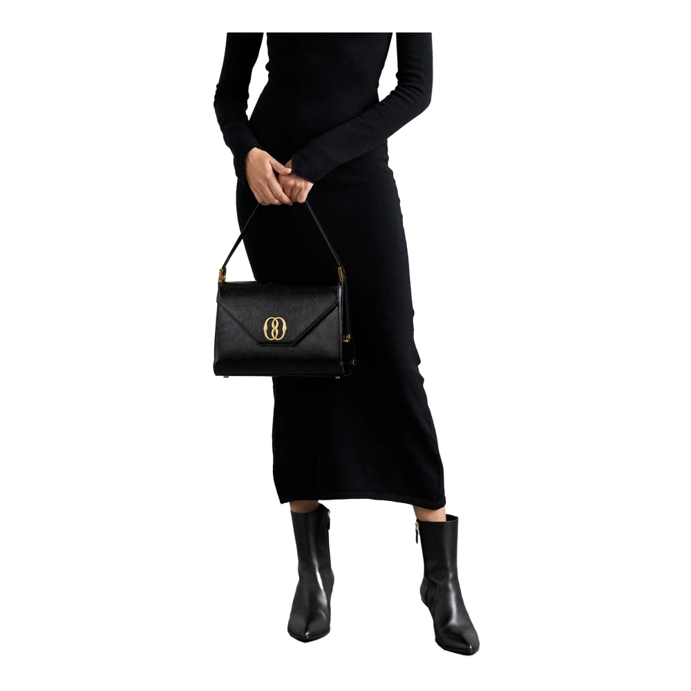 Bally Leren Schoudertas Black Dames