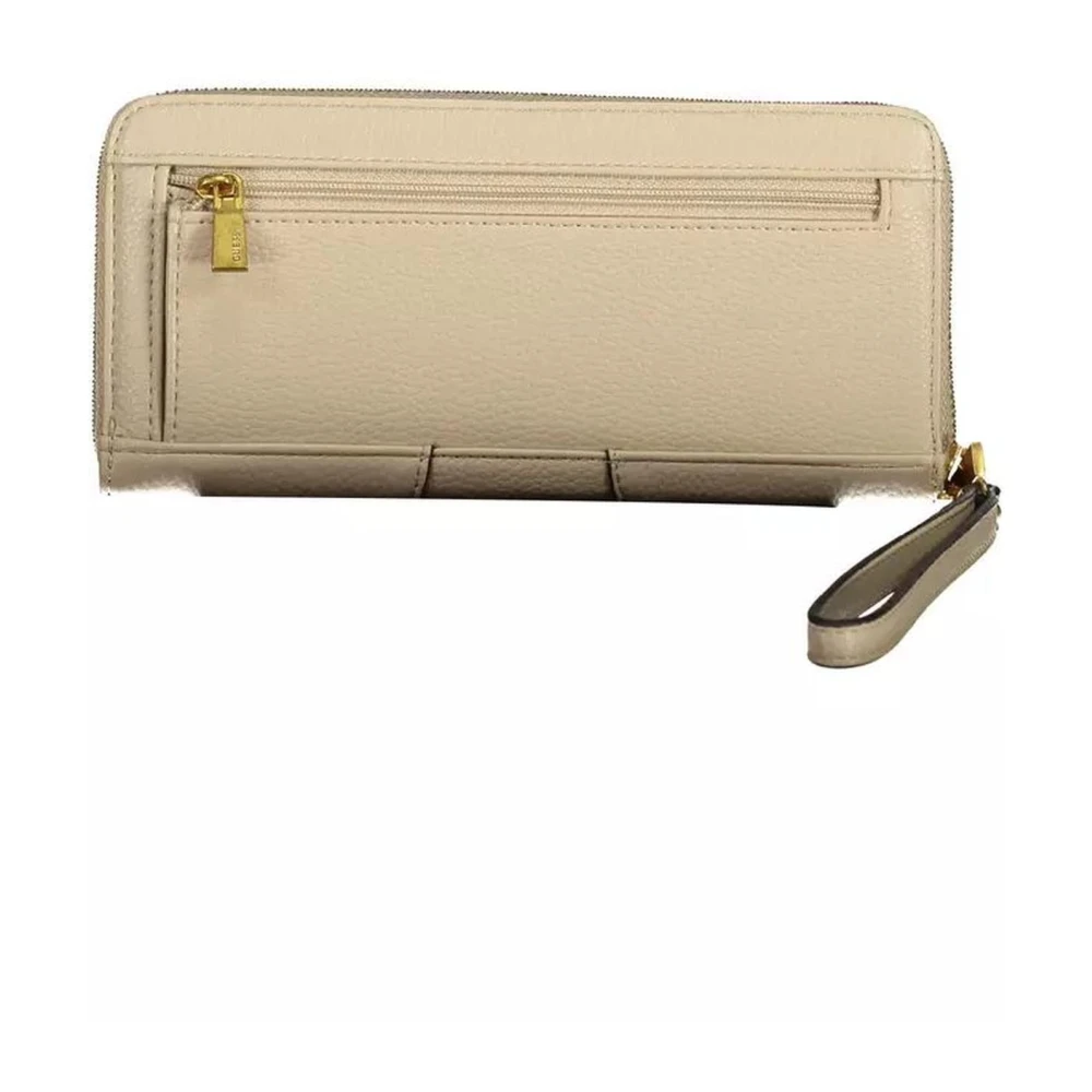 Guess Portemonnee met Logo Detail en Meerdere Compartimenten Beige Dames