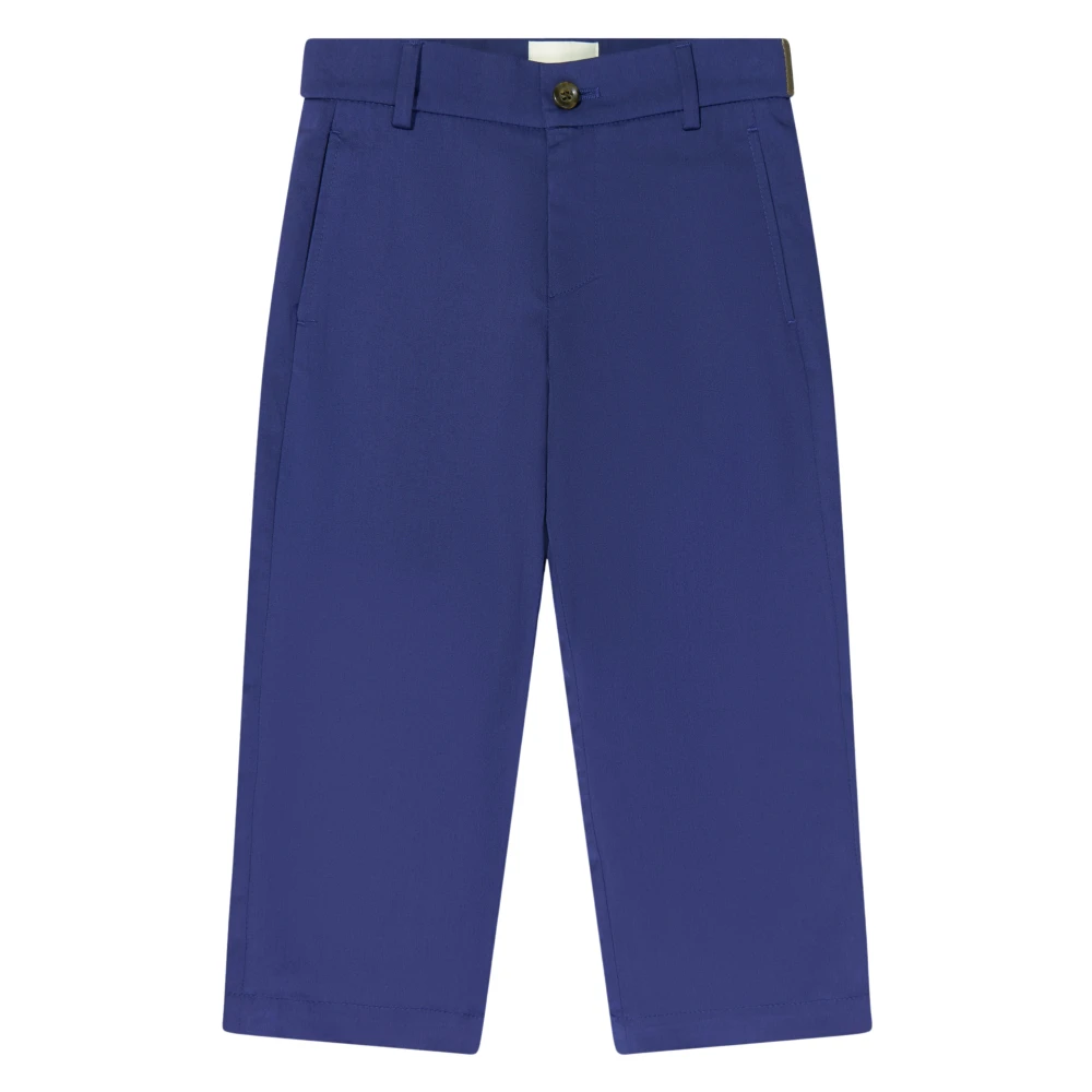 Fendi Men's Blue Gabardine Stretch Trousers