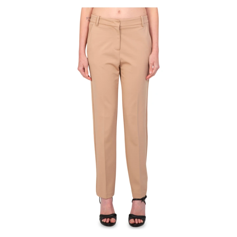 Pinko Stijlvolle Cigarettebroek Beige Dames