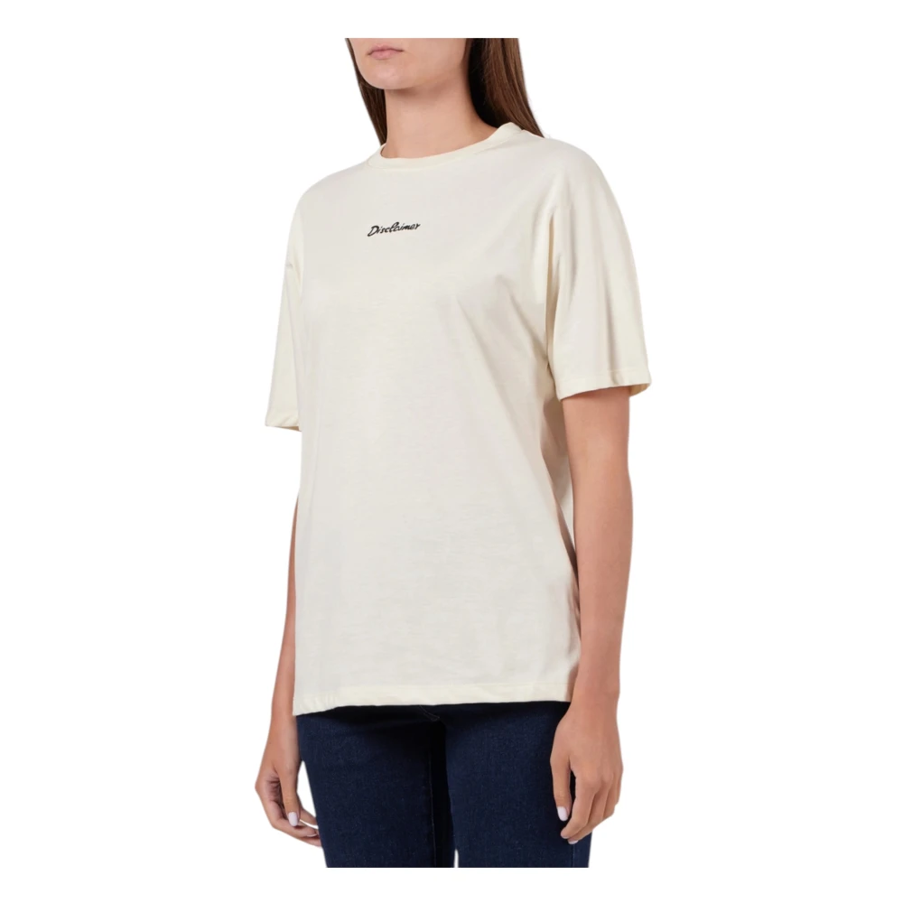 Disclaimer Katoenen Dames T-shirt White Dames
