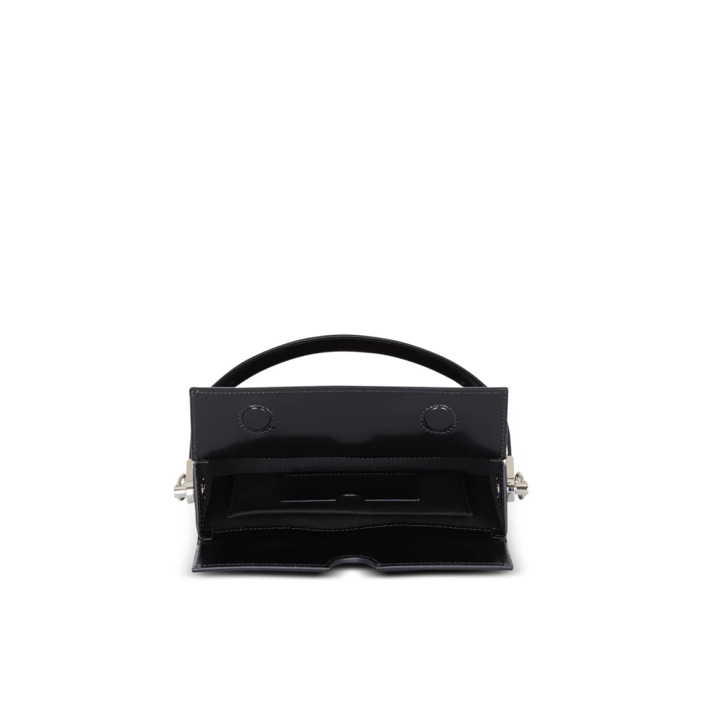Balmain Radio rubber-effect leren tas Black Heren