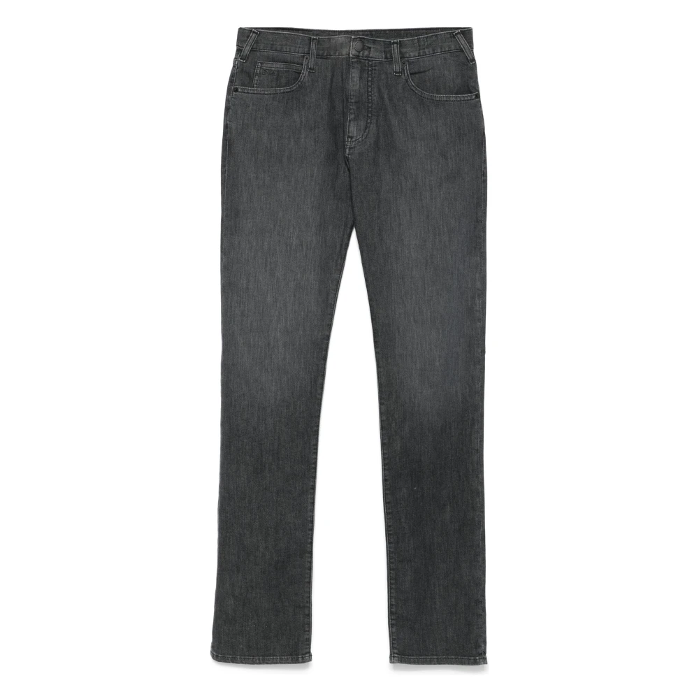 Emporio Armani J45 Jeans Katoen Elastaan Fit Zakken Gray Heren