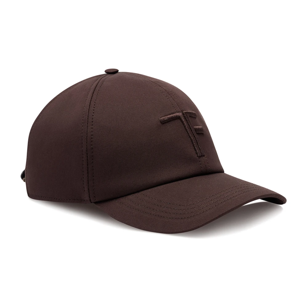 Tom Ford Bruine Canvas Leren Logo Pet Brown Unisex