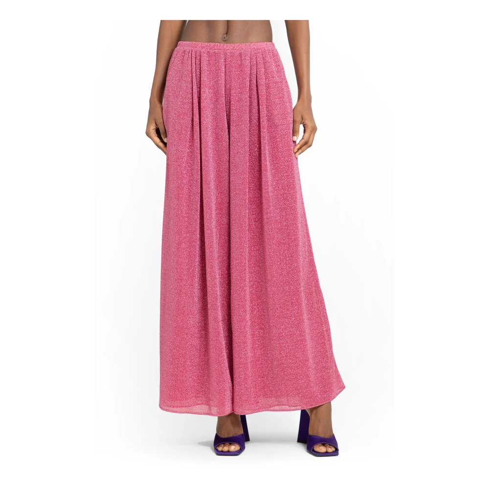 Oseree Raspberry Lumière Wide Pants Pink Dames