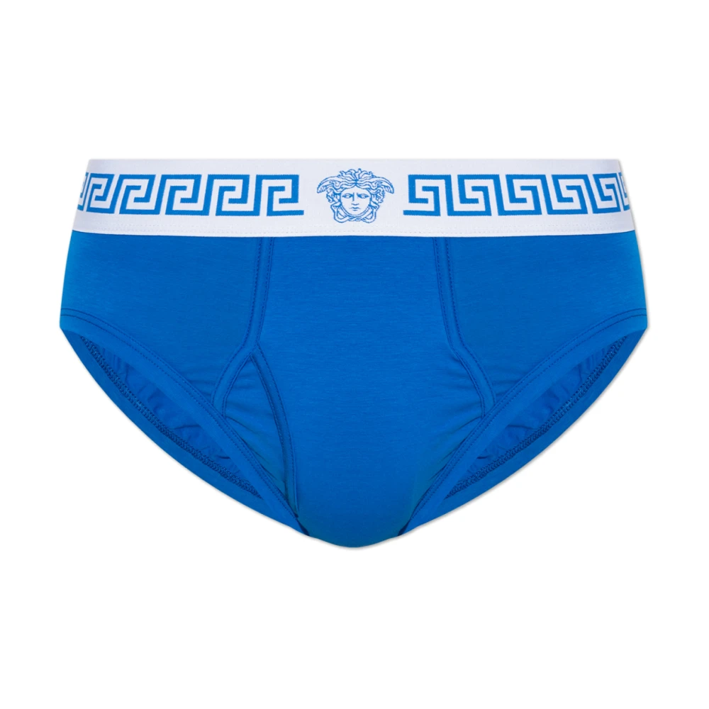 Versace Uomo Blu - Slip In Cotone E Jersey - Underwear - 2XL