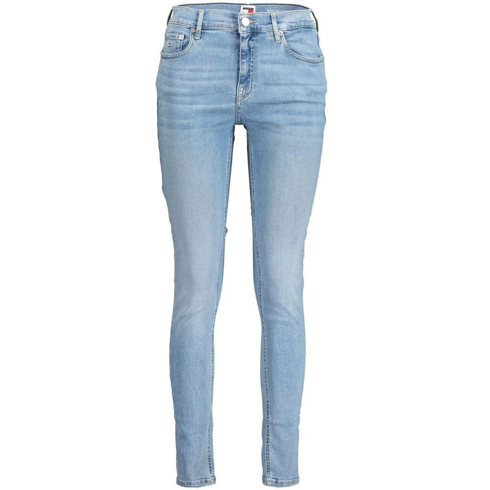 Tommy Hilfiger Blauwe Katoenen Jeans met Was Effect Blue Dames