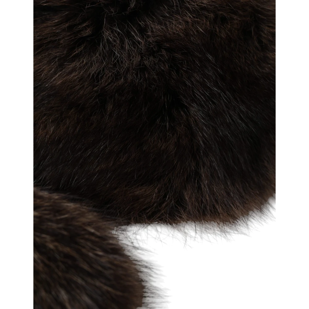 Dolce & Gabbana Bruine Bont Emmer Hoed Brown Dames