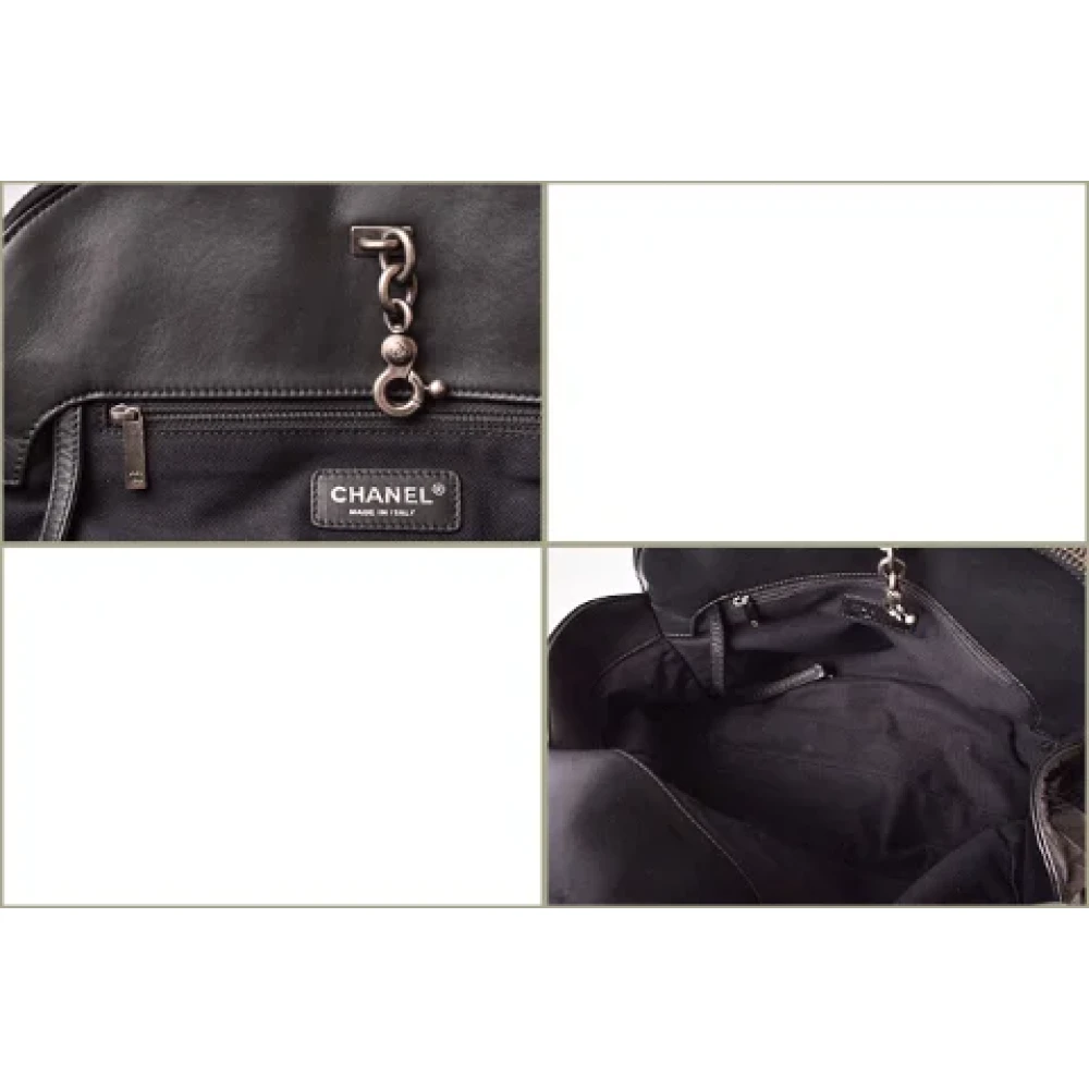 Chanel Vintage Pre-owned Leather totes Black Dames