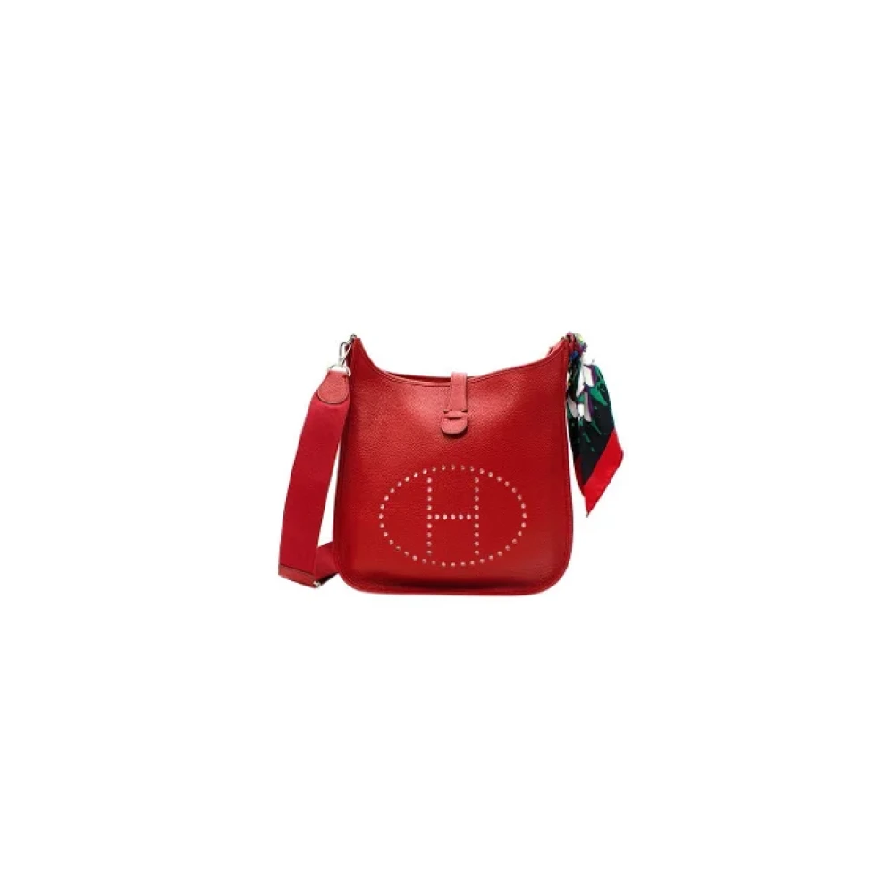 Hermès Vintage Pre-owned Leather crossbody-bags Red Dames