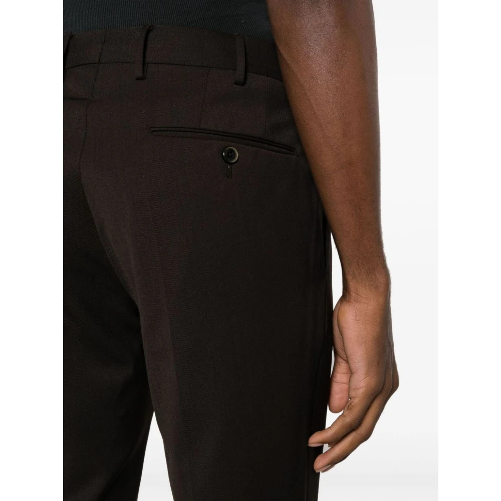 PT Torino Slim Bruin Twill Broek Brown Heren