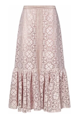 pink-maxi-ruffle-trim-dress