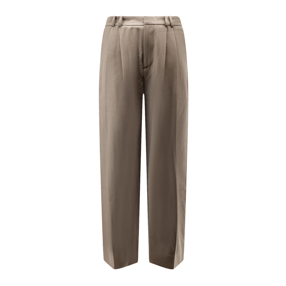 Studio Nicholson Men's Brown Wide Trousers, S, Line Trousers