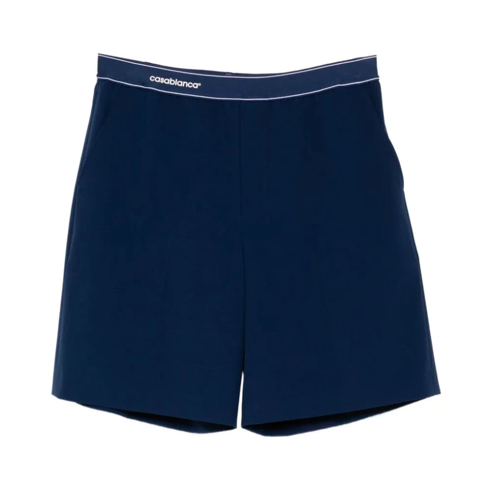 Casablanca Men's Blue Underpants, Xl, Wool Sports Short