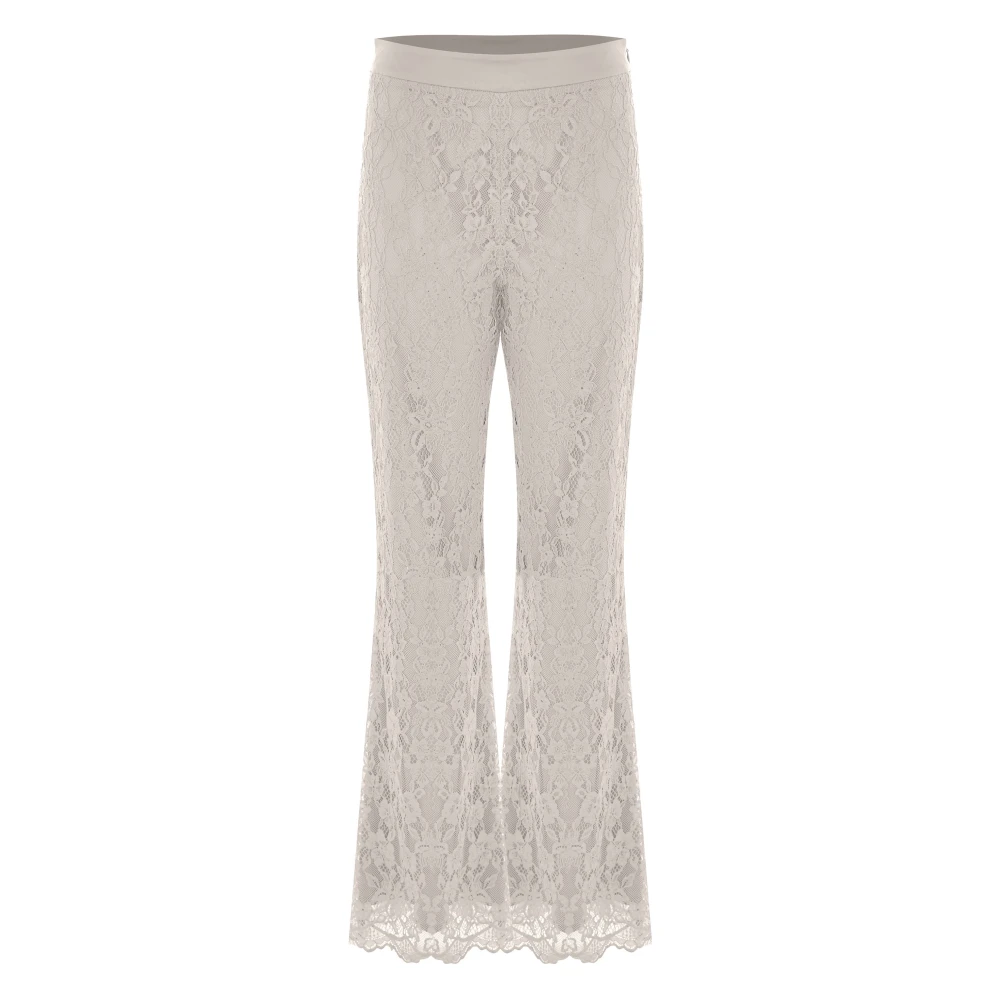 Kocca Kanten Rits Rechte Pijp Broek White Dames