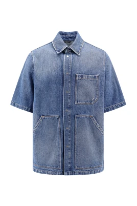 Denim Oversize Snap Button Shirt