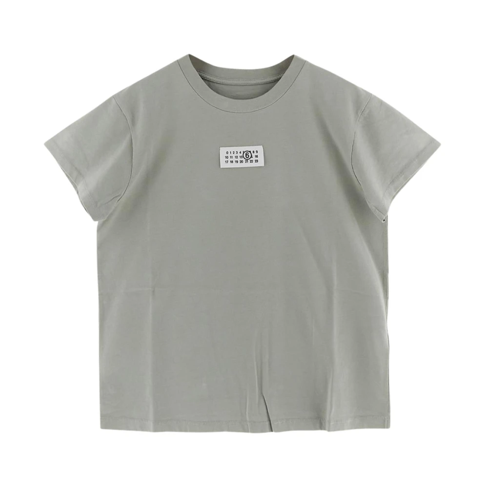 MM6 Maison Margiela Katoenen Logo T-Shirt Green Dames