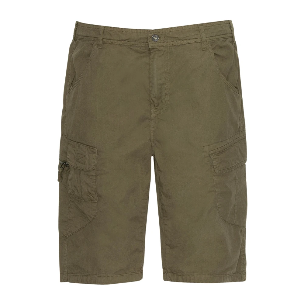Schott NYC Cargo multipocket Bermuda shorts Green Heren