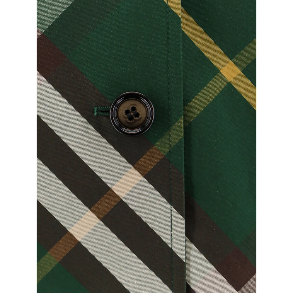 Burberry Single-Breasted Coats Green Heren