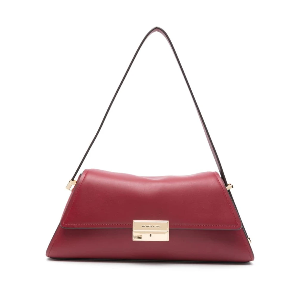 Michael Kors Rode leren schoudertas met logo Red Dames