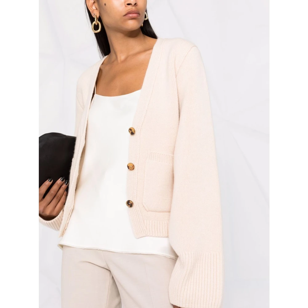 Khaite Custard Scarlet Cardigan Pink Dames