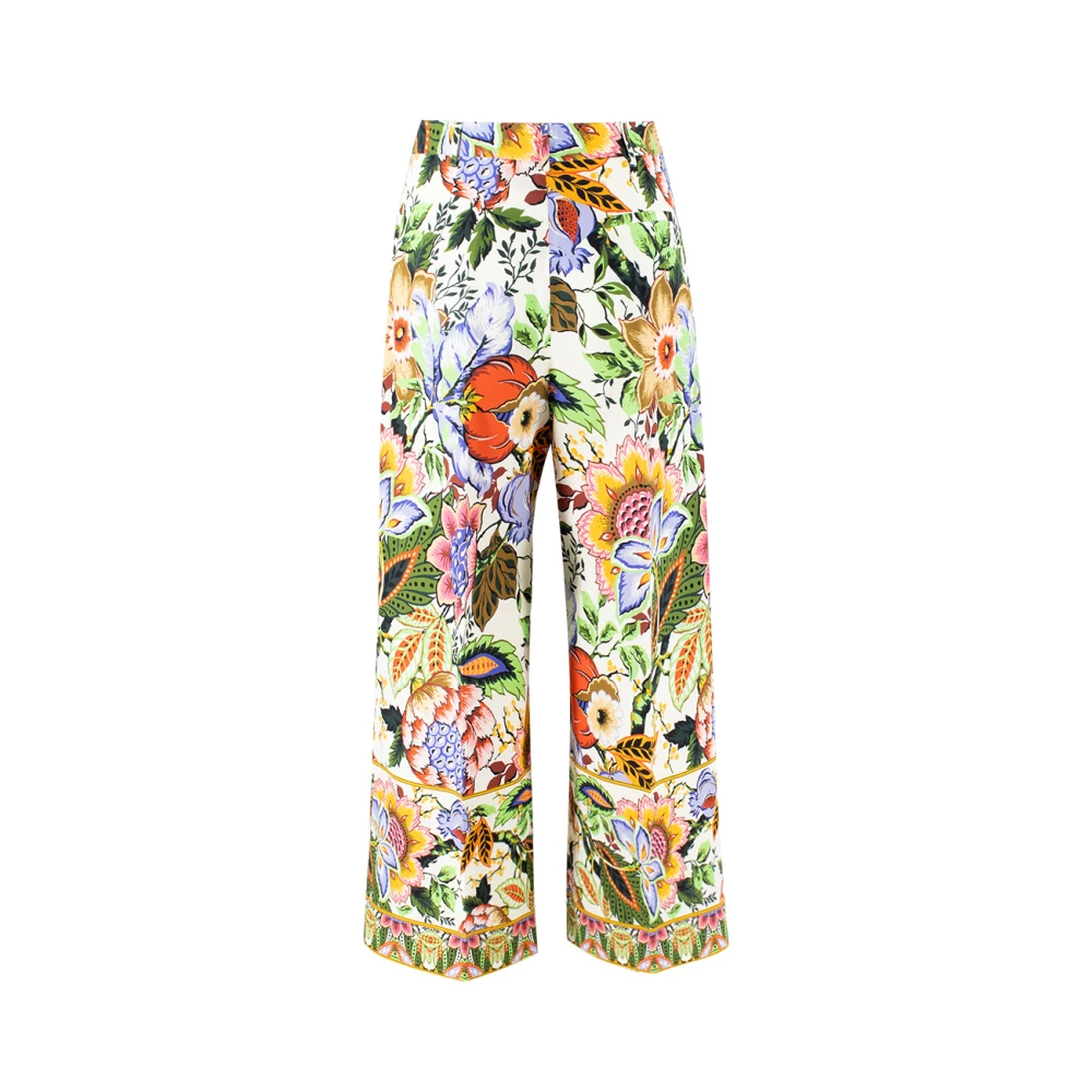 ETRO Wide Trousers Multicolor Dames