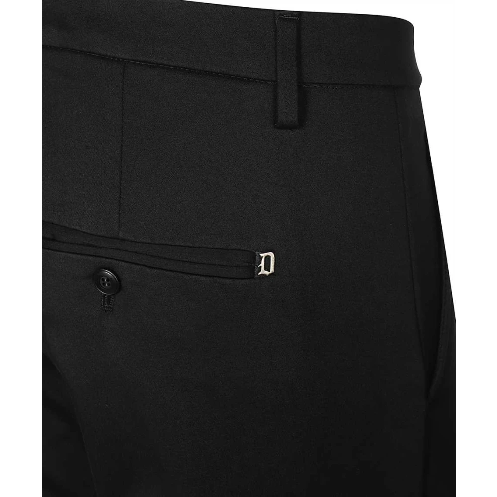 Dondup Katoenmix Oprolbare Broek Black Heren