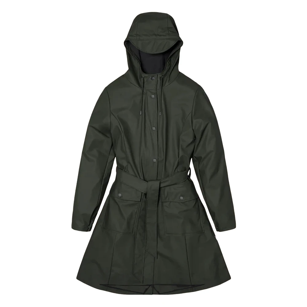 Rains Women's Green Rain Jackets, L, Jackets