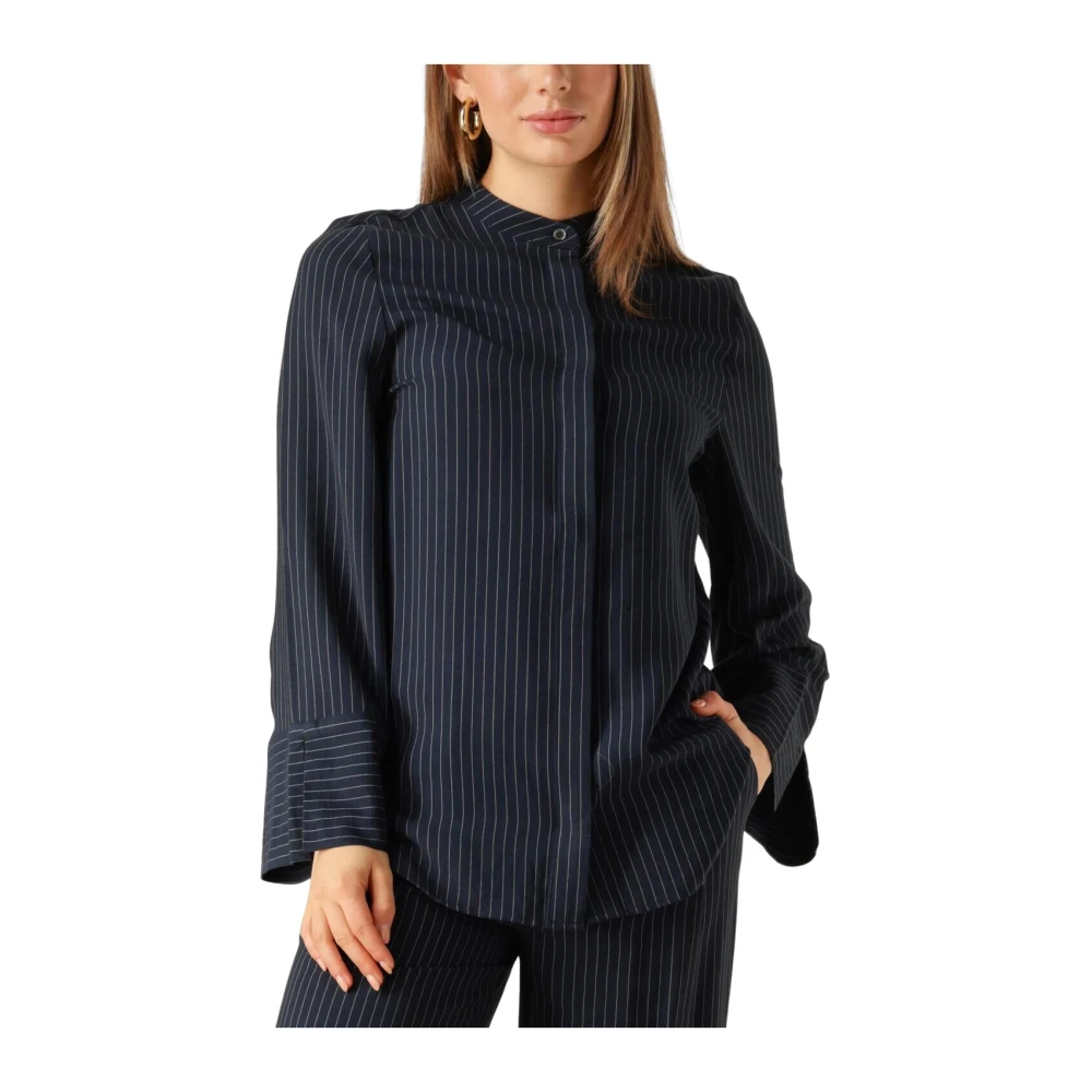 Modström Blauw Wit Gestreepte Isabelmd Blouse Blue Dames