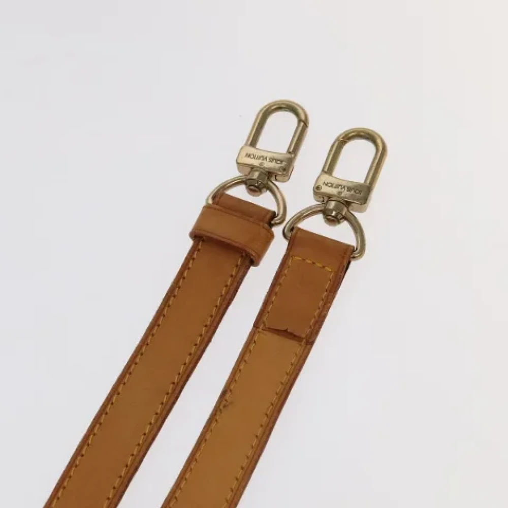 Louis Vuitton Vintage Pre-owned Leather home-office Beige Dames