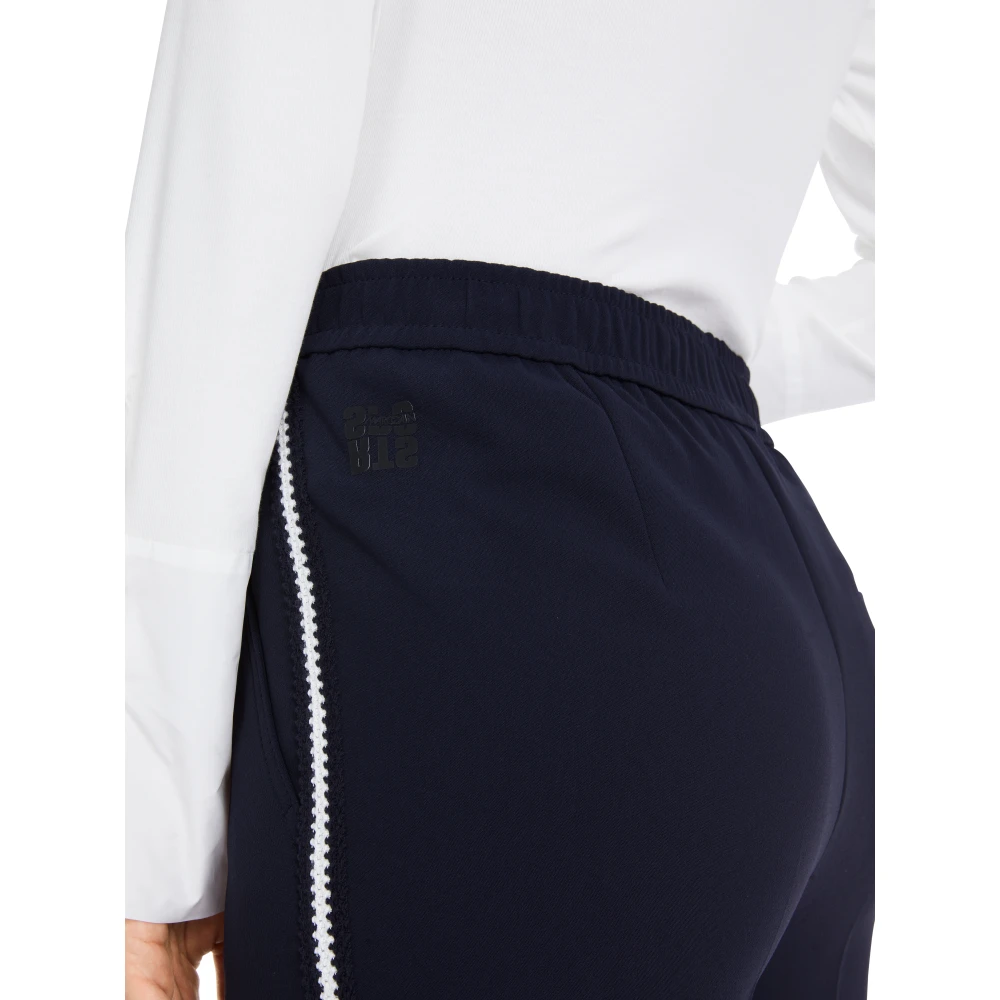 Marc Cain Wijde pasvorm broek Washington Blue Dames
