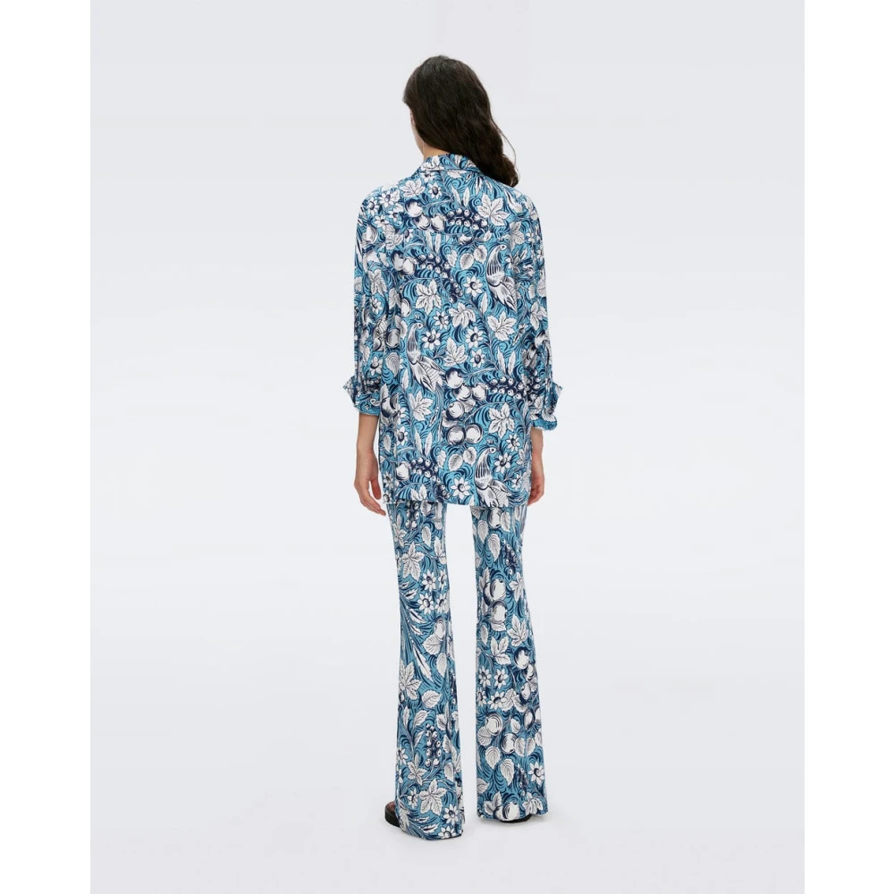 Diane Von Furstenberg Witte Blouses voor Vrouwen Blue Dames