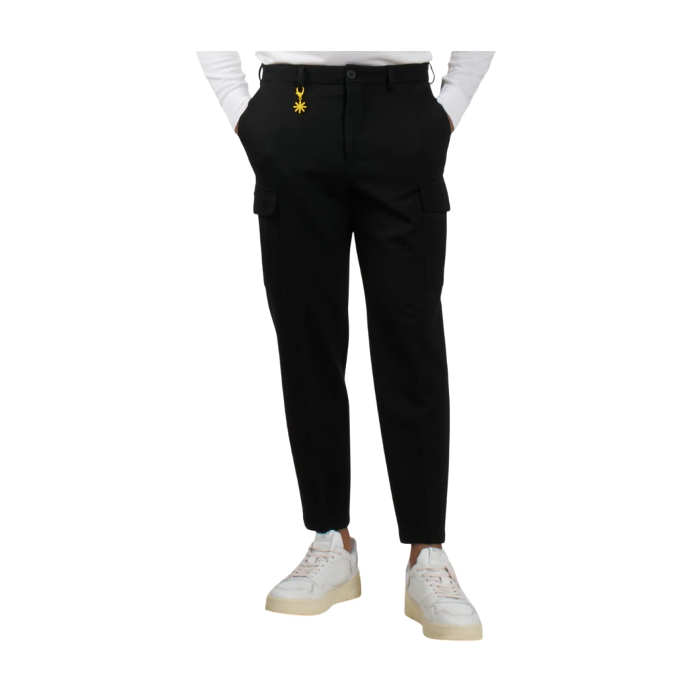 Manuel Ritz Cargo Broek met Zakken en Knopen Black Heren