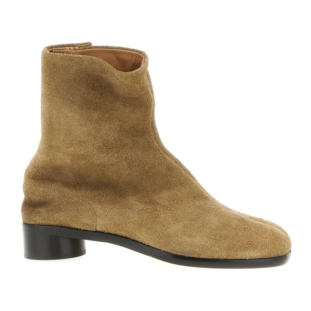 Maison Margiela Men's Beige Ankle Boots, 8 Uk, Tabi Ankle Boots