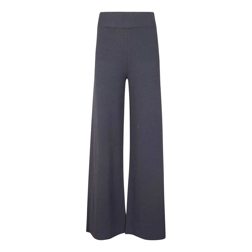 P.a.r.o.s.h. Blauwe Jersey Broek met Geribbelde Taille Blue Dames