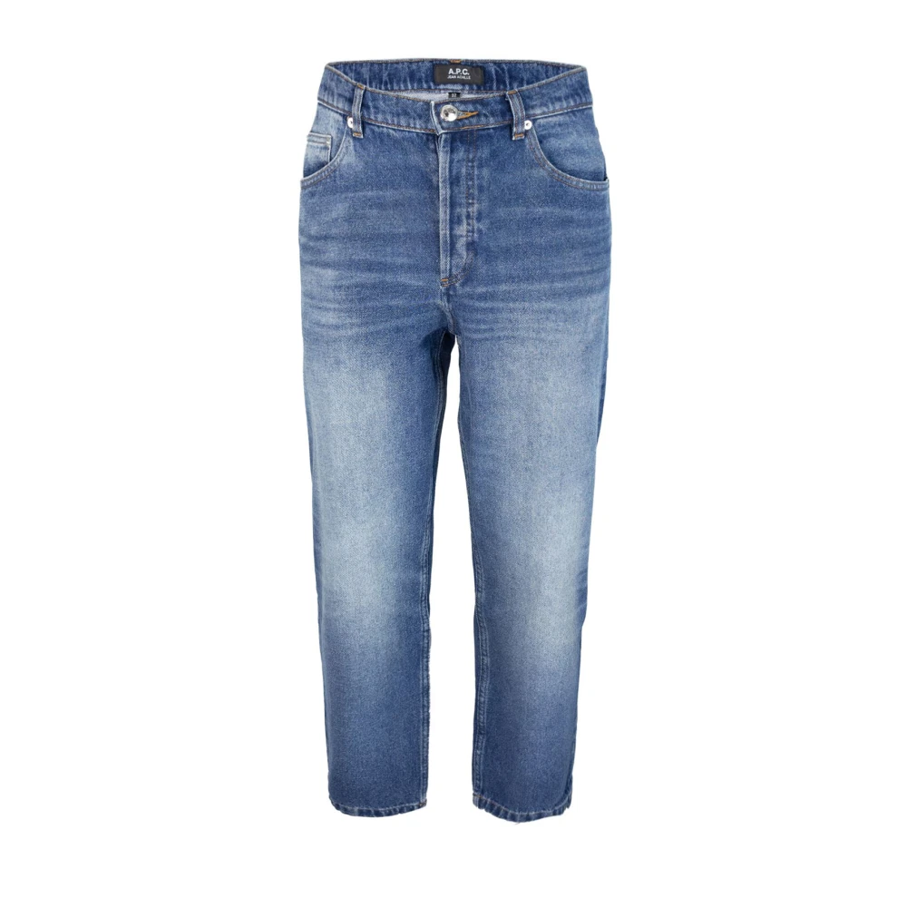 A.p.c. Wijde Pijp Blauwe Jeans met 5 Zakken Blue Heren