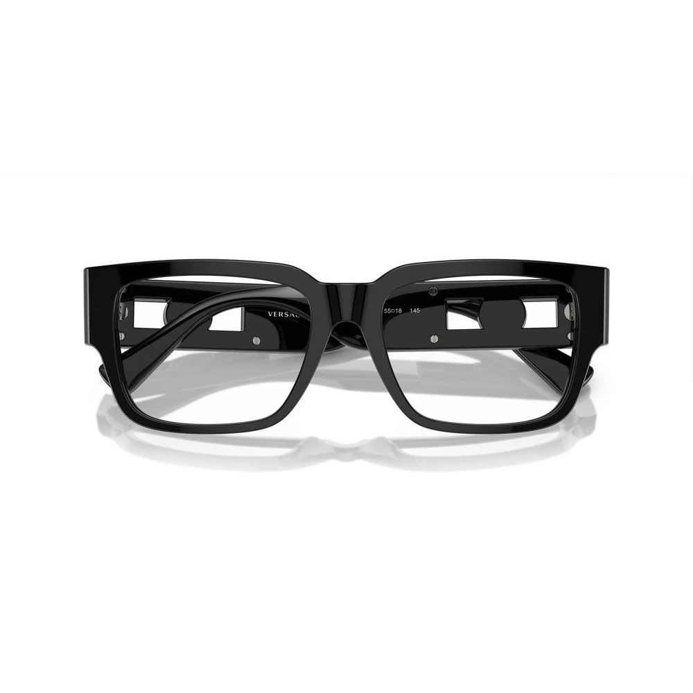 Versace Zwarte Brillen met Logo Black Unisex