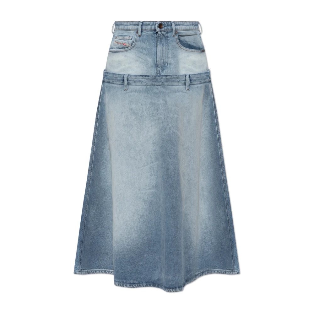 Diesel Vrouw Blauw Rokken Dames, W24, Denim, De-Vorya-S Denim Rok