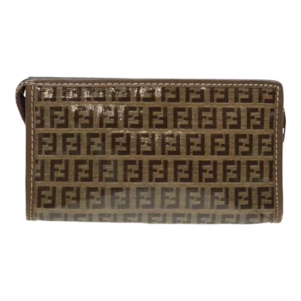 Fendi Vintage Pre-owned Canvas clutches Brown Dames